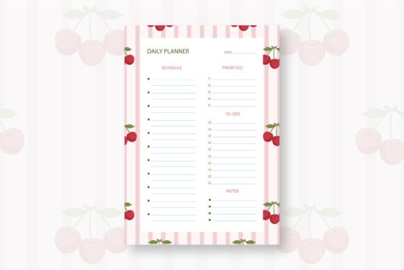 Cherry Daily Planner Template