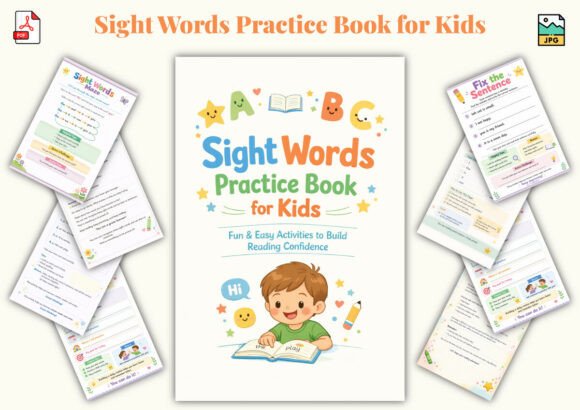 Sight Words Practice Book for Kids