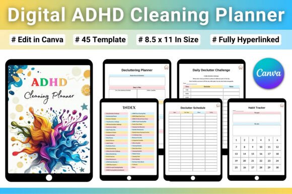 The Digital ADHD Cleaning Planner: A Game-Changer for Decluttering in the Modern Age